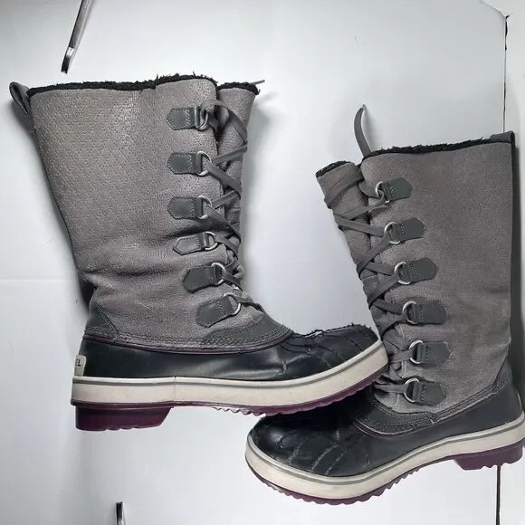 Sorel Tivoli Waterproof Calf High Lace Up Snow Boots Women's Size 9 - Picture 5 of 7